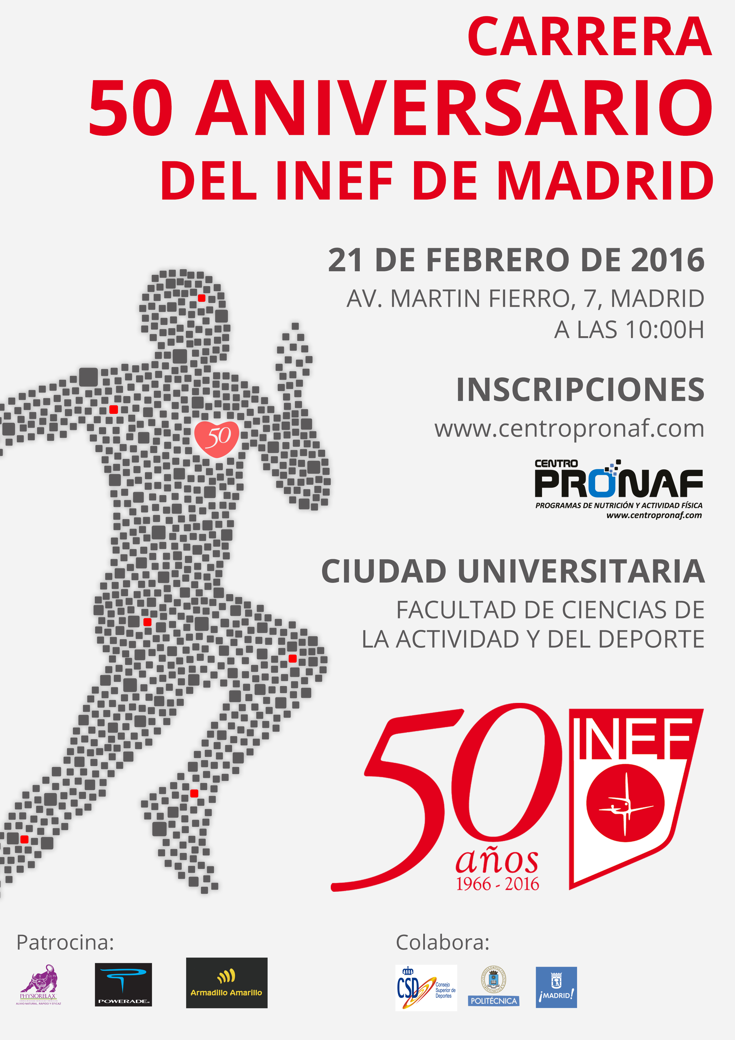 Carrera 50 aniversario del INEF de Madrid